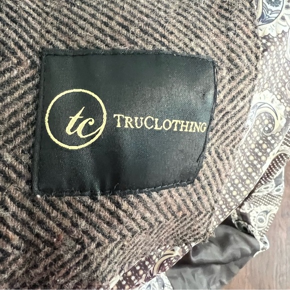 Tru Clothing Blazer Tweed Herringbone Wool Classic  Vintage 1920s Style - Picture 7 of 10
